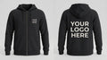 Your Logo Here Custom Zip Hoodie