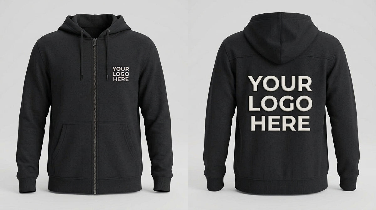 Your Logo Here Custom Zip Hoodie